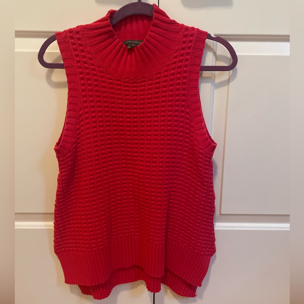 French Connection Bright Red Knit Top